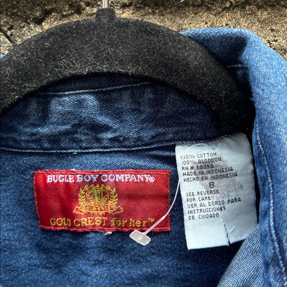 Bongo jeans long sleeve midi denim‎ dress/jacket size 8/M - Picture 10 of 14